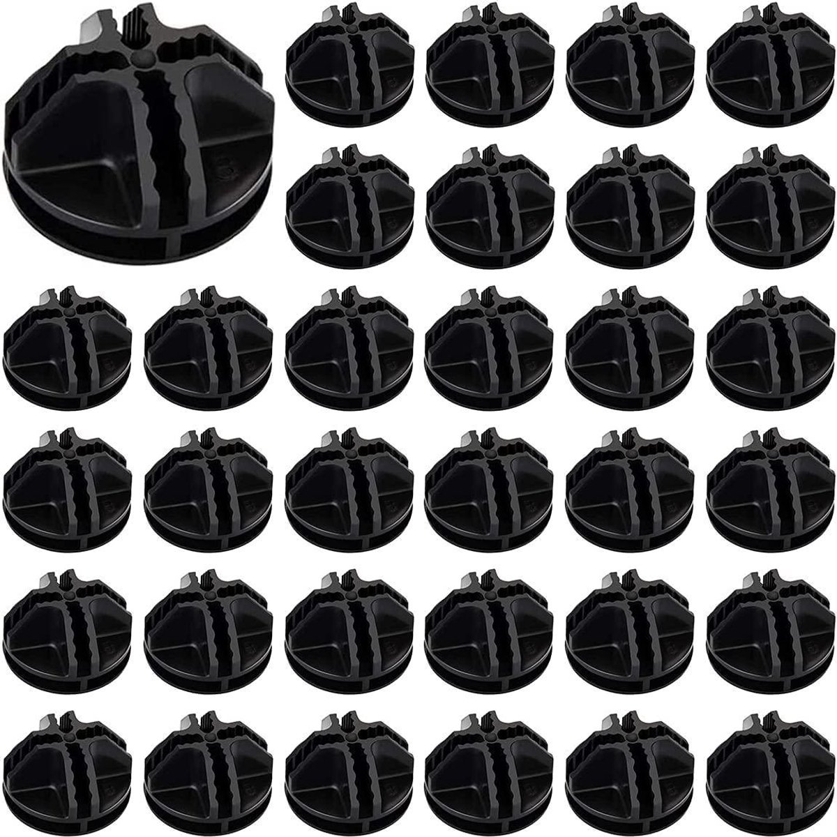 Allecto- Verbindingsstukken - Schoenenrek - Doe-het-zelf - Zwart - Opbergen - Boekenrek - Doe-het-zelf schoenenrek, steekreksysteem - Geschikt voor meerdere modellen - Zwart 50 stuks verbindingsstukken, schoenenkast, opbergrek. (8763215660095)