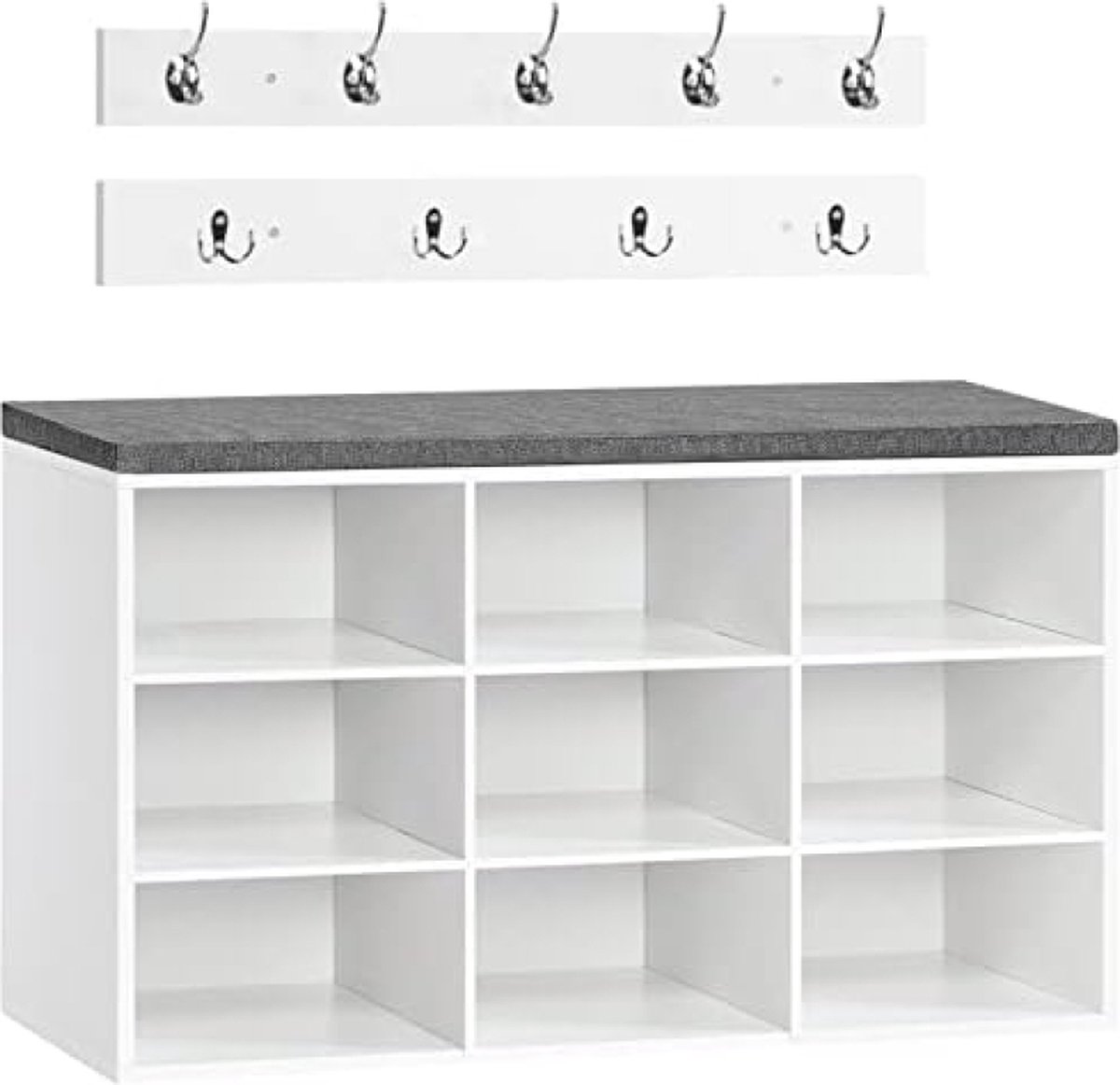 Garderobeset met schoenenrek en bank (6151030449476)