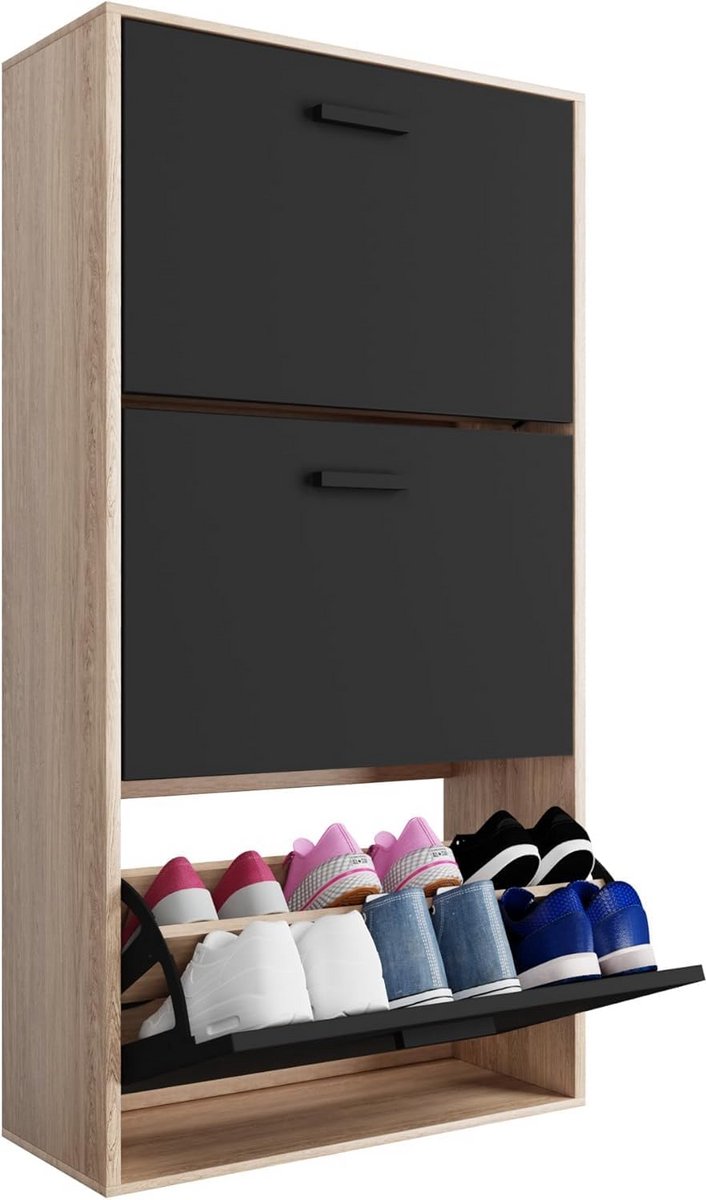 Grote Schoenenkast voor 18 Paar - Smal en Hoog Model voor Gang of Entree (9101034410252)