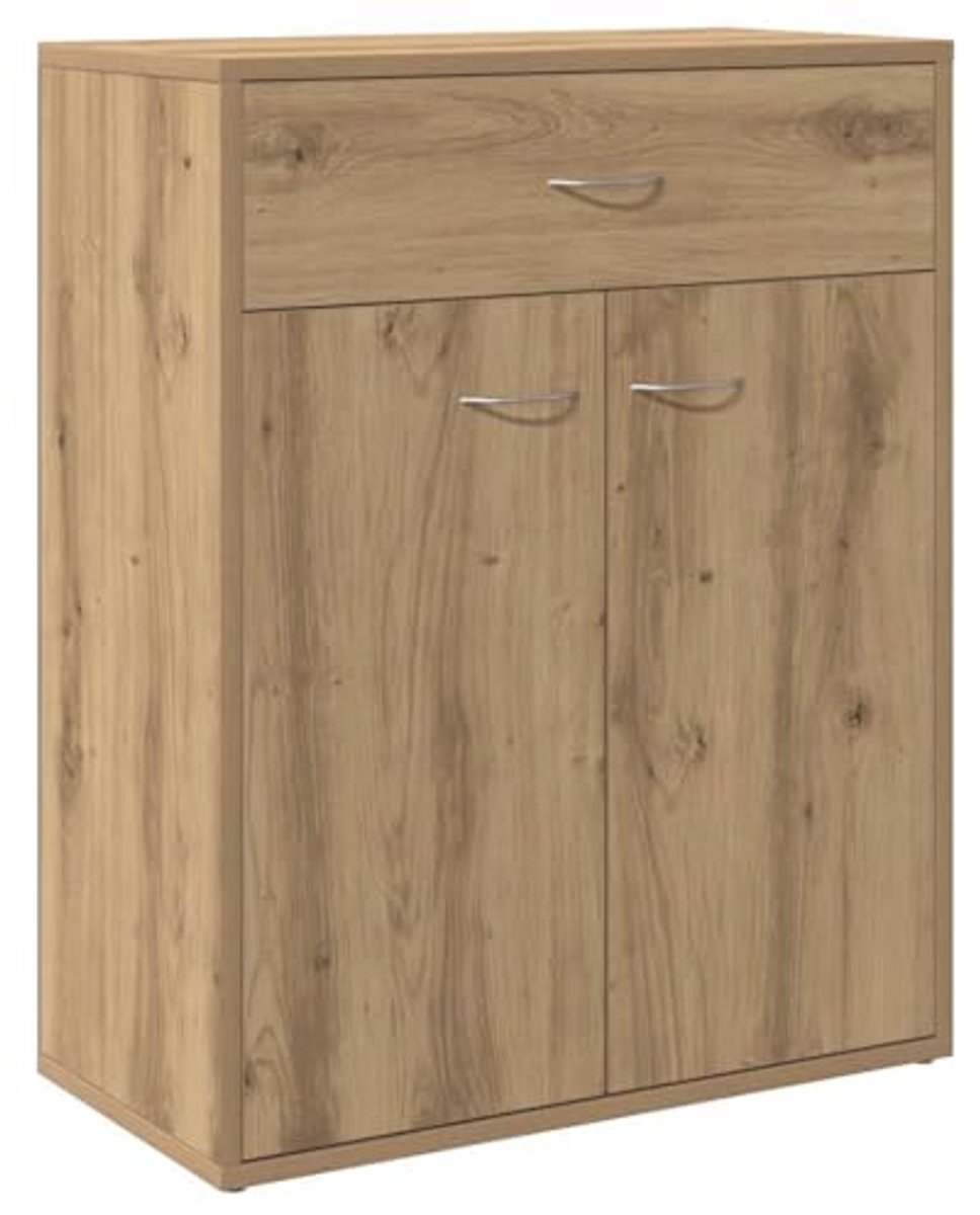 Houten Sideboard 60x30x75 cm met Gesneden Details - Kast voor Opslag en Wandmontage (9101017934652)