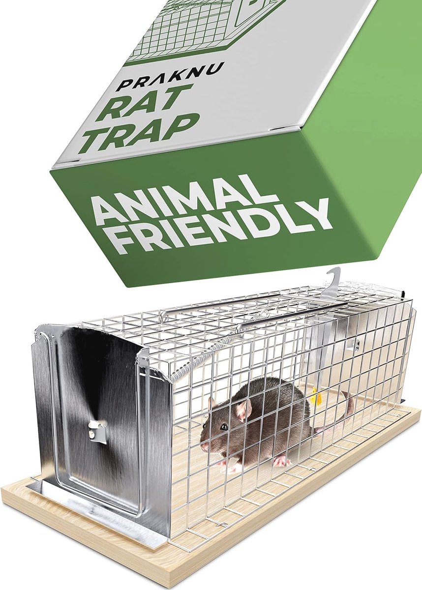 Huisdiervriendelijke Rattenval - Herbruikbare Levend Trap - Ideaal voor Ratten en Woelmuizen (6152600006006)
