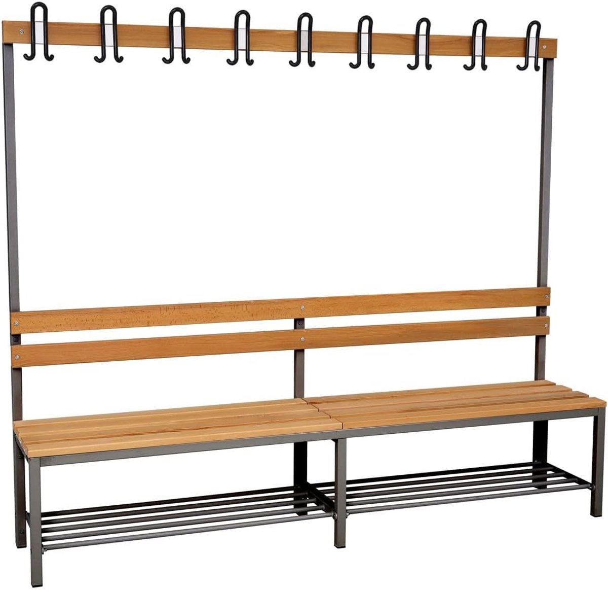 Kleedbank met Stalen Frame en Schoenenrooster voor Sport- en Fitnessruimtes (6154443215218)