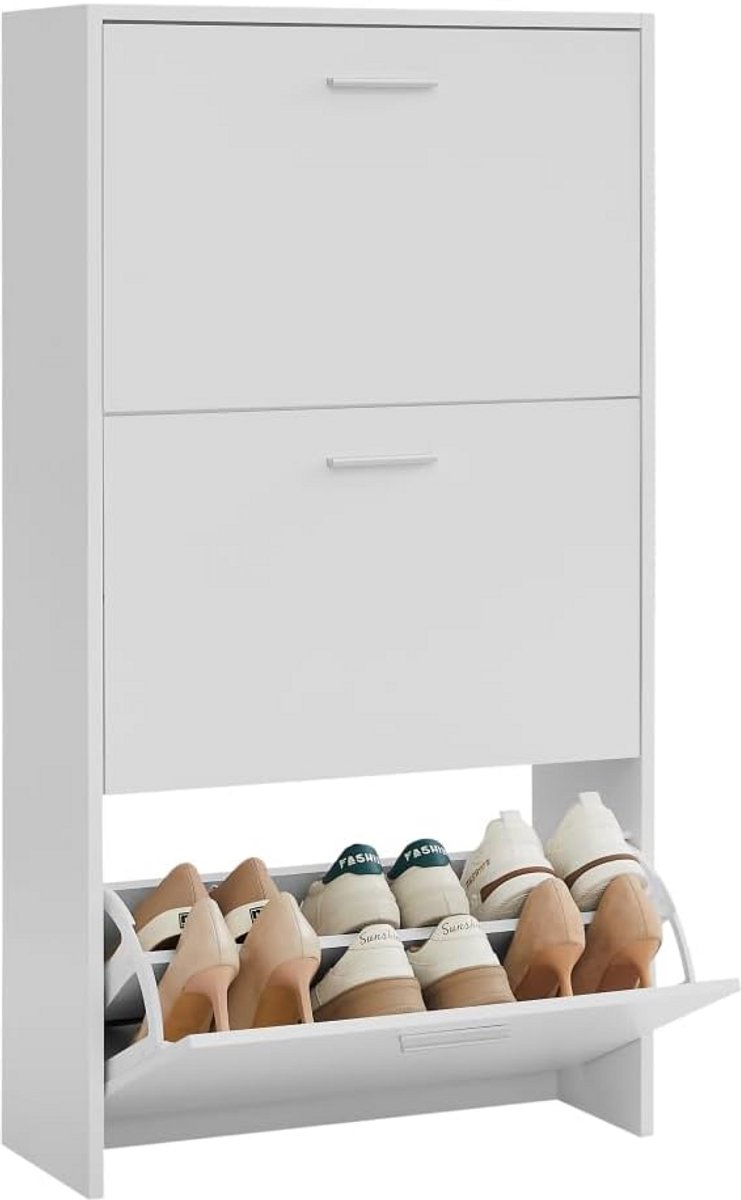 Moderne Houten Schoenenkast voor 18 Paar - Slimme Schoenorganizer voor Hal (9101059662322)