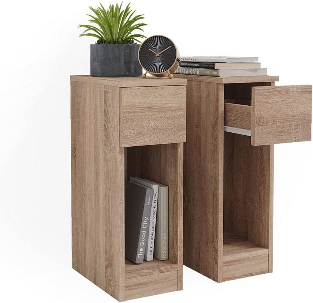 Moderne Nachtkastjes Set van 2 - Ruimtebesparend en Stijlvol (9101020651843)