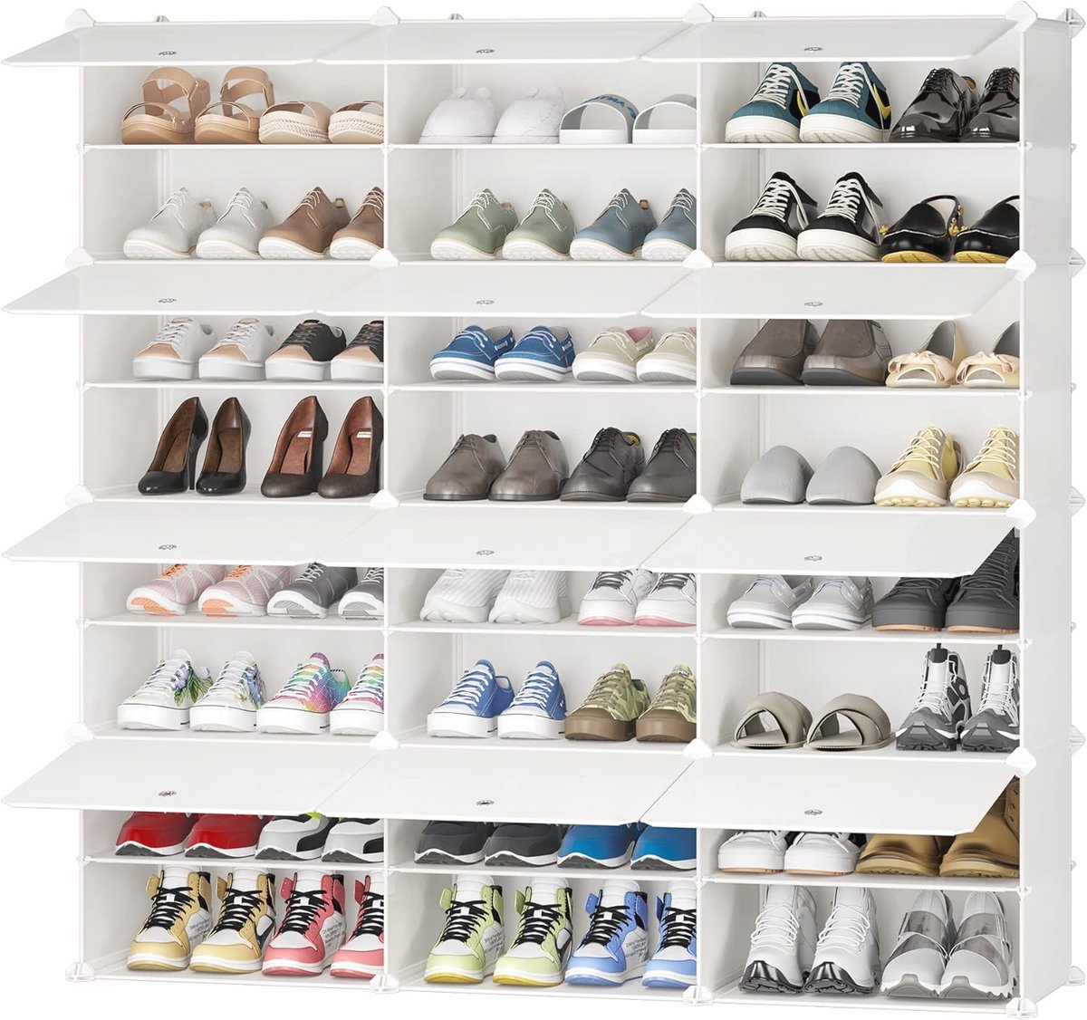 Multifunctioneel Schoenenrek met Verwijderbare Scheidingswanden - Ruimtebesparende Organizer voor tot 20 Paar schoenen - Duurzaam en Eenvoudig te Monteren (6151812323307)