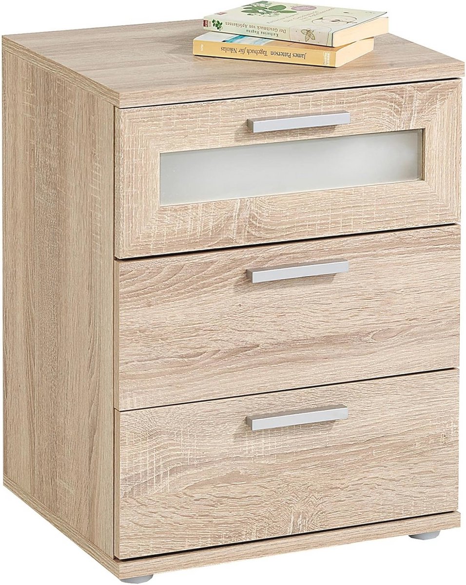 Nachtkastje met 3 Laden in Sonoma Eiken 45x53 cm (9101020693966)