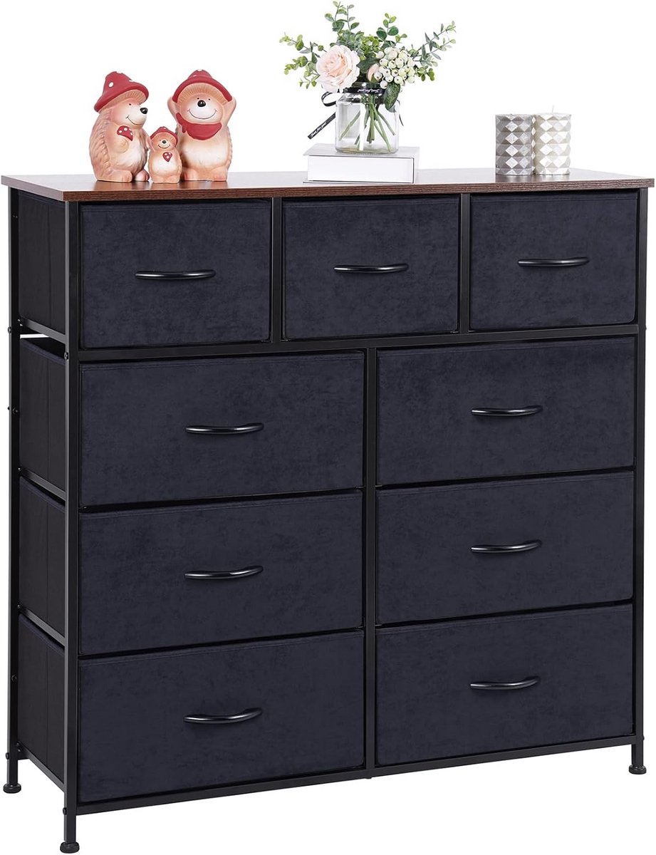 Opbergkast met 9 Lades voor Slaapkamer en Kantoor (9101098530293)