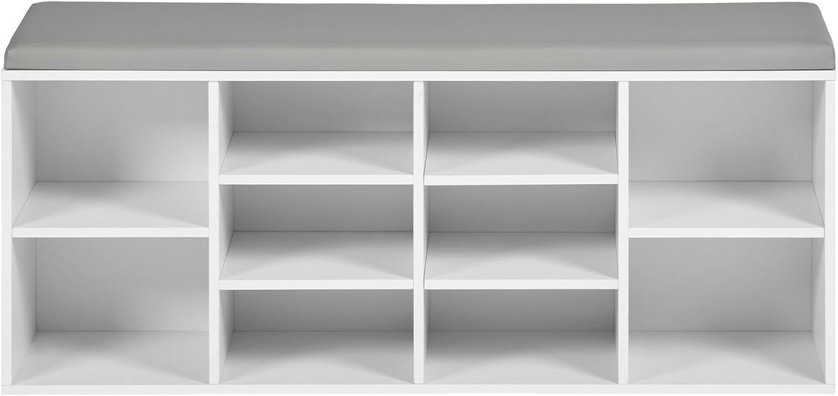Schoenbank met Kussen en 10 Vakken - stijlvolle Schoenenorganizer voor Entree en Woonkamer (6151857252211)