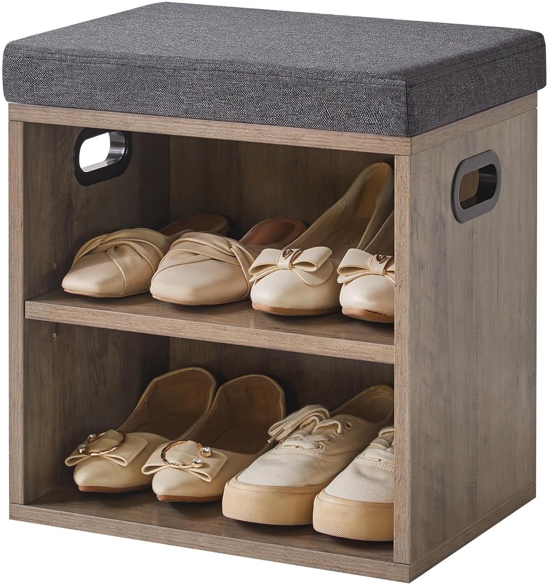 Schoenenbank met Kussen - Ruimtebesparend en Stijlvol - 1 stuk - MDF (9507619576113)