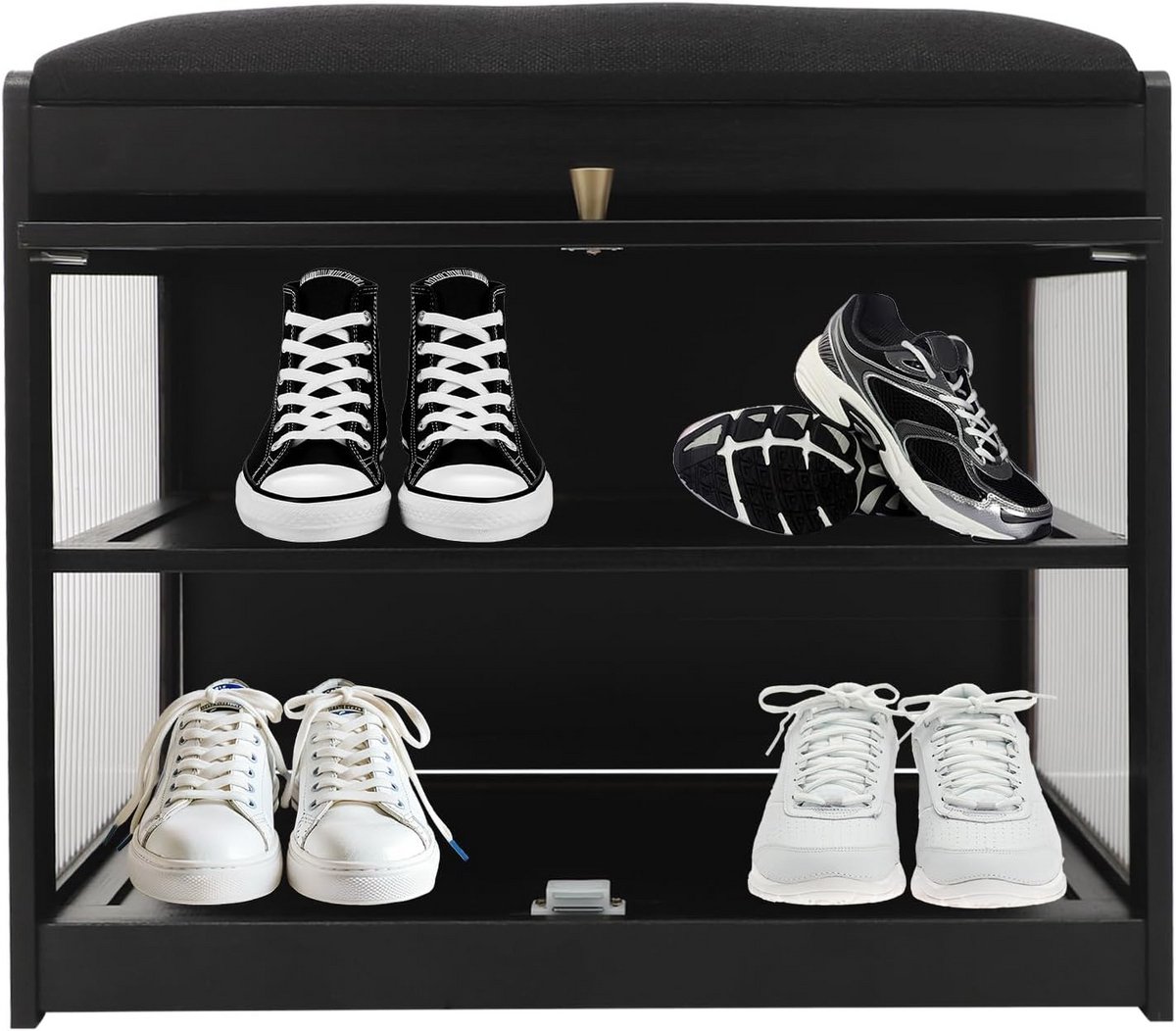Schoenenbank met Zitvlak en Opbergruimte - Compact Schoenmeubel (9101097404953)