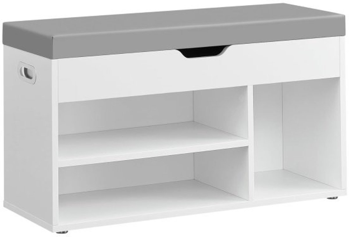Schoenenbank - zacht gevoerd - opbergruimte - grijs (8720783199938)
