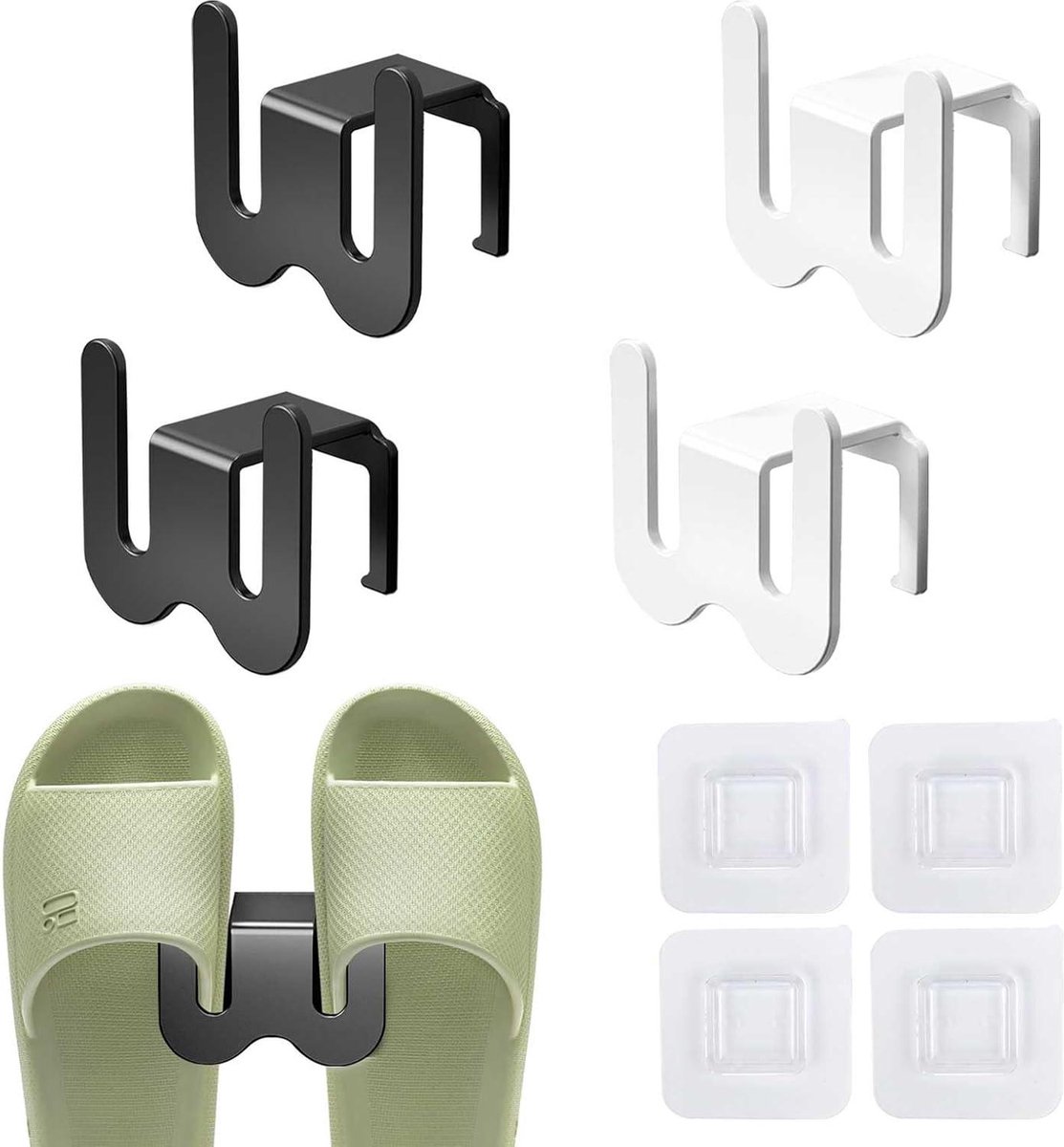 Schoenenhouders wandmontage - Ruimte-aluminium deurschoenenrek - Op te hangen schoenenorganizer - Ruimtebesparend schoenenrek - Entree woonkamer badkamer balkon hall (6152325570530)