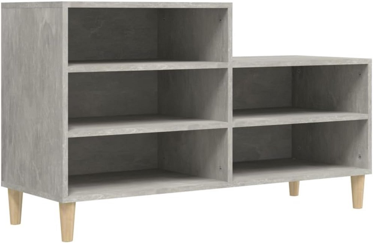 Schoenenkast 102x36x60 cm met Betonlook voor Orde in Huis (9101082951127)
