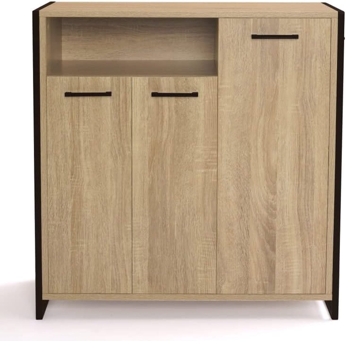 Schoenenkast LUIS 1 lade 3 deuren industrieel design (5487568687938)