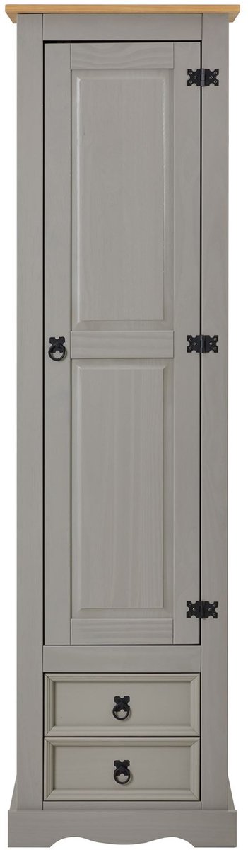 Schoenenkast TEQUILA met 2 laden en 1 deur van grenen in grijs/bruin (4016787813265)