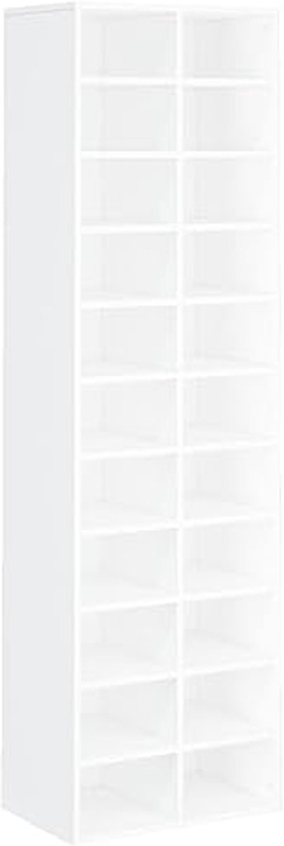 Schoenenkast Wit Houten Schoenrek met 22 Compartmenten (6154013982946)
