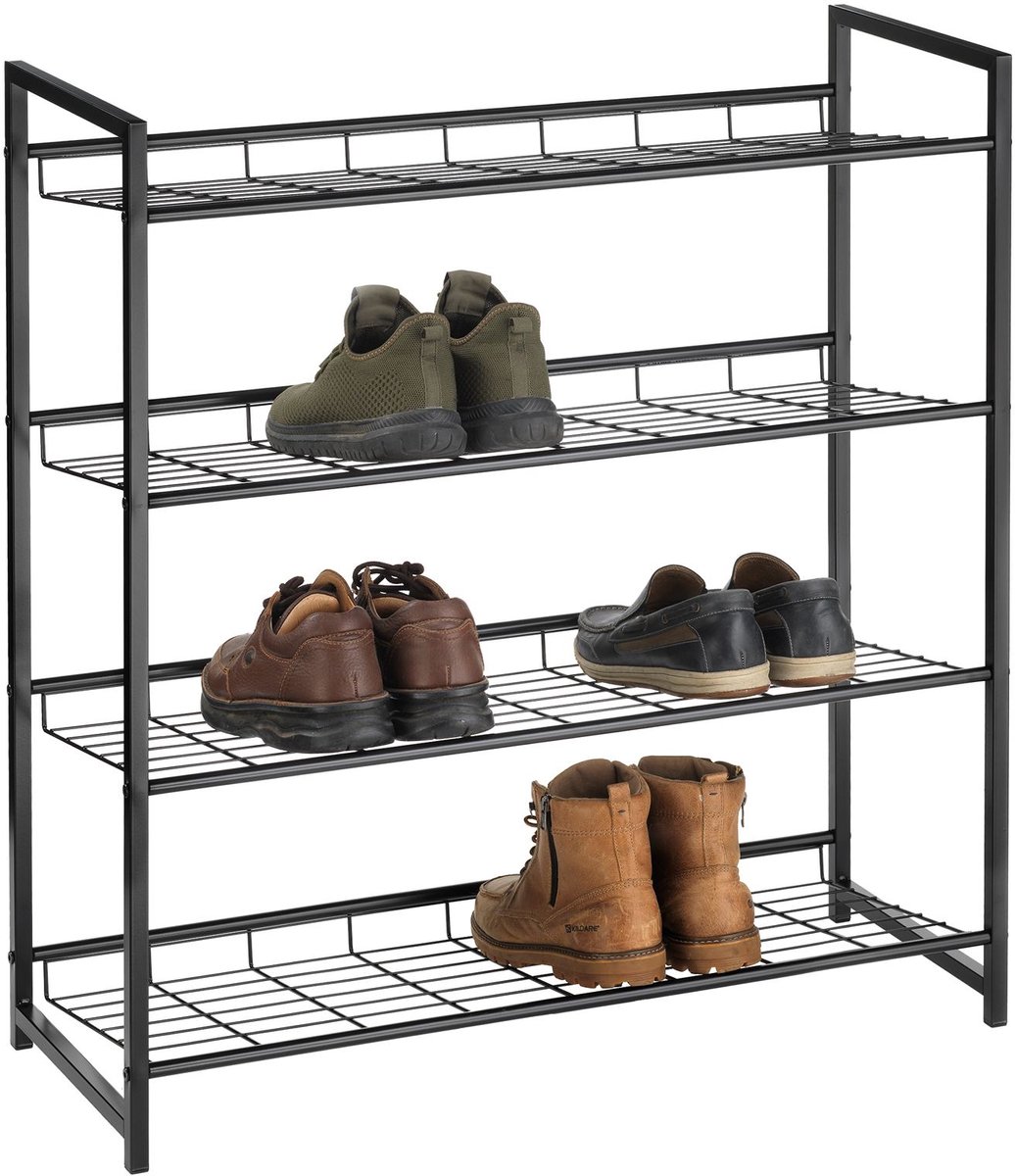 Schoenenrek ORDO met 4 schappen, zwart gepoedercoat (4055641943601)