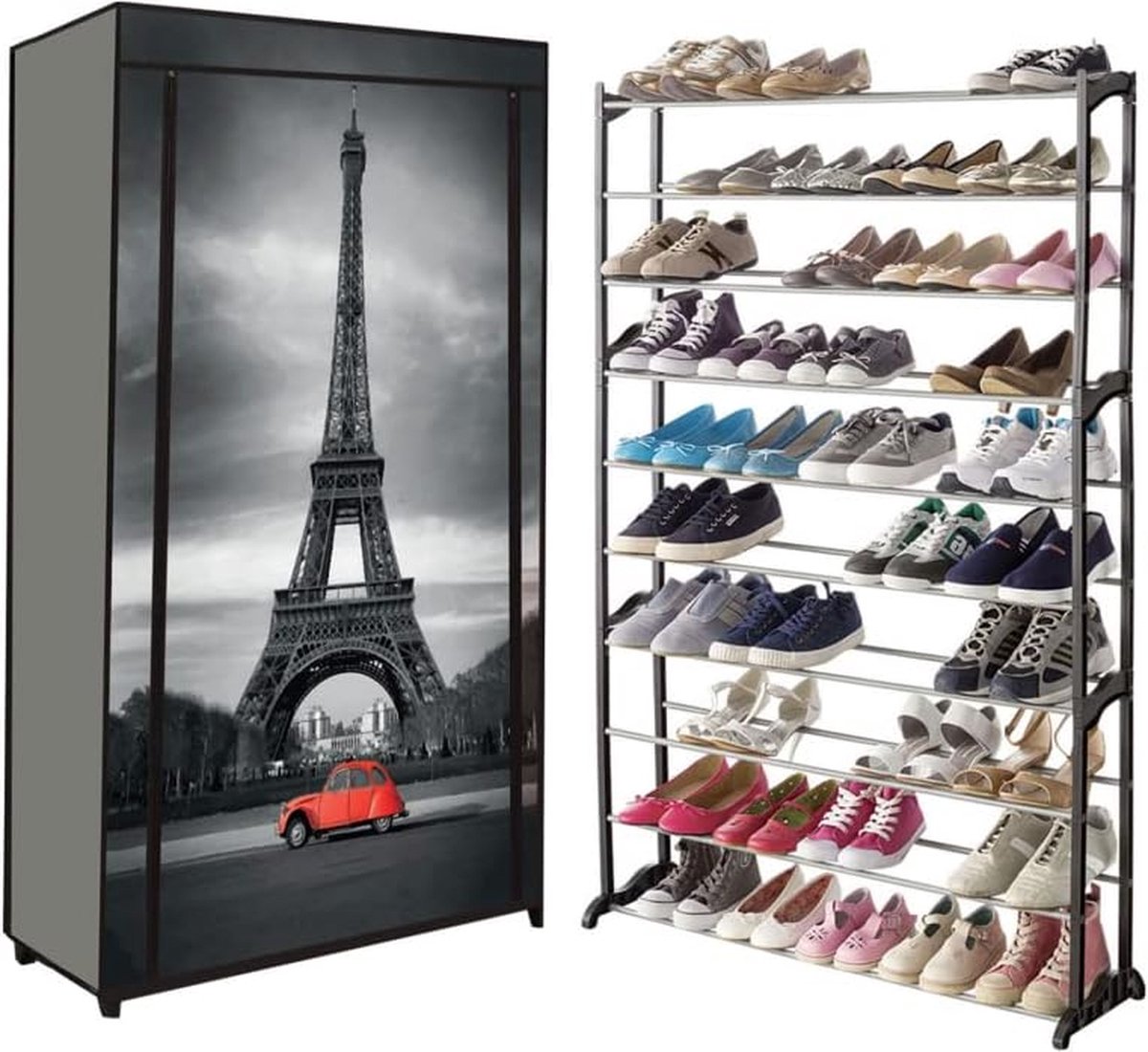 Schoenenrek met 50 paar + bekleding bedrukt (5487568688621)