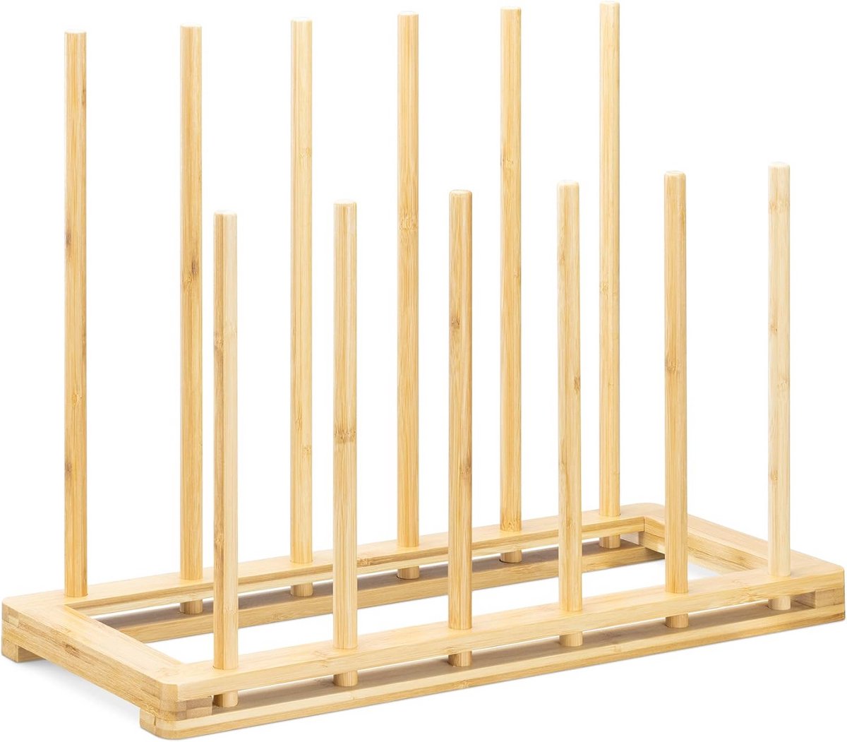 Schoenenrek voor Laarzen en Schoenen - Houten Organizer voor 6 Paar - Bamboe (6151847446477)