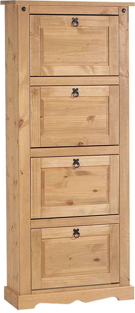 Schoenhanger Schoenenkast TEQUILA massief gebeitst grenen (4016787813142)