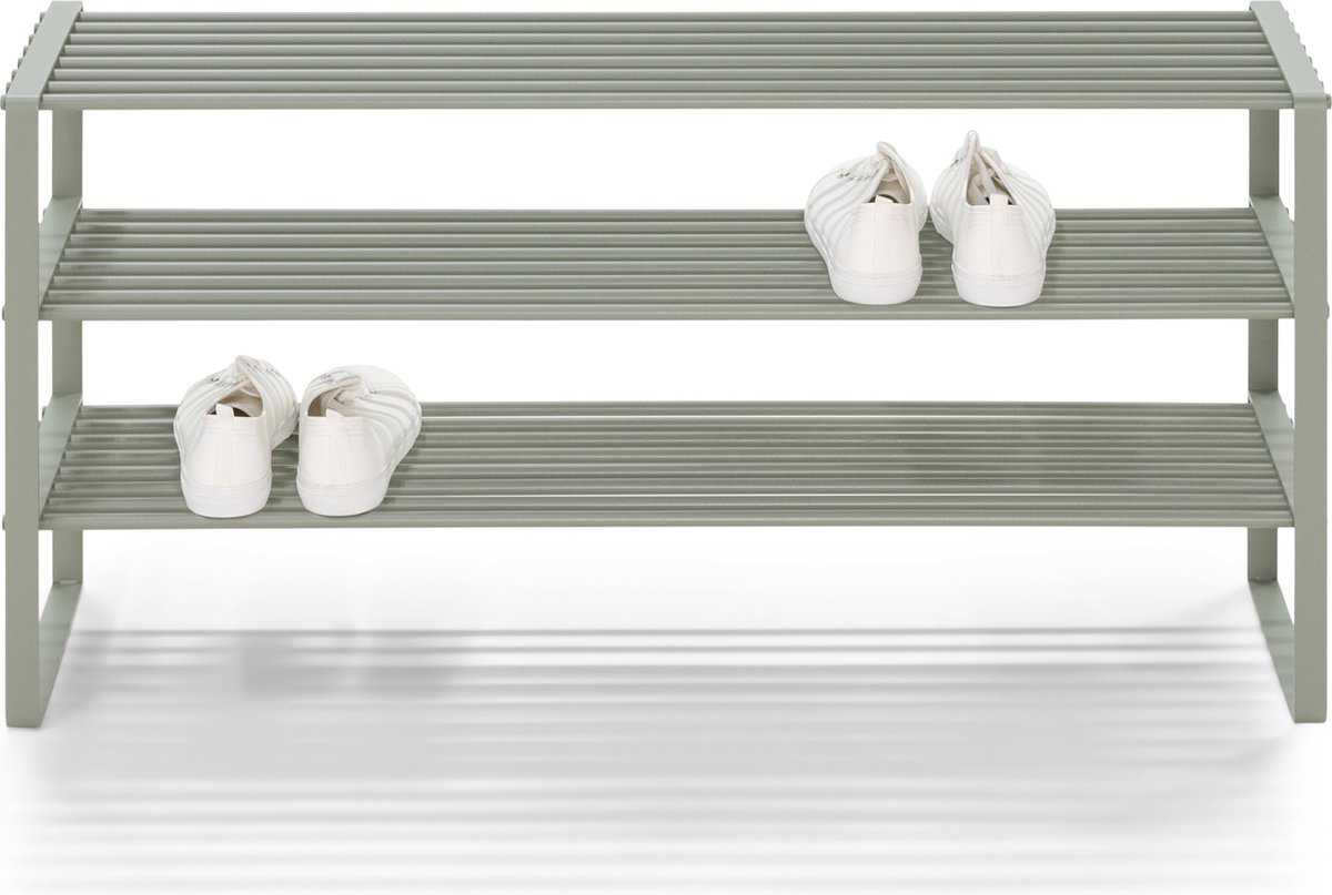 Spinder Design schoenenrek Rex SR 2 - 100 Cm - Dusty Green - 16 paar schoenen - Staal (8712077108924)