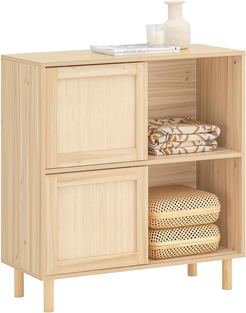 Stijlvolle Kast met Schuifdeuren - Dressoir, Buffetkast of Schoenenkast voor Hal en Woonkamer (9101107886113)