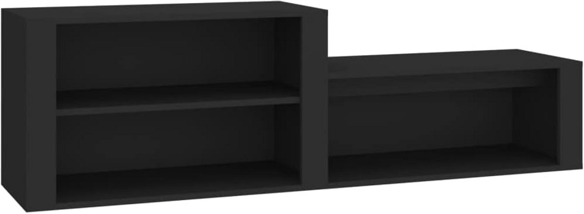 Stijlvolle schoenenkast met veel opbergruimte 150x35x45 cm zwart (9101108879848)