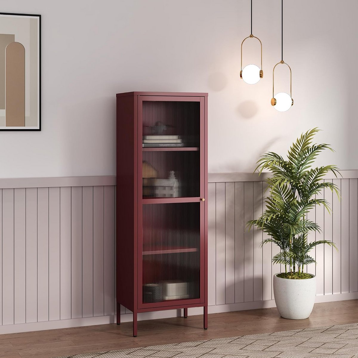 Vitrinekast met Glas - Dressoir Kasten - Opbergkast - Interieur (9101120077321)