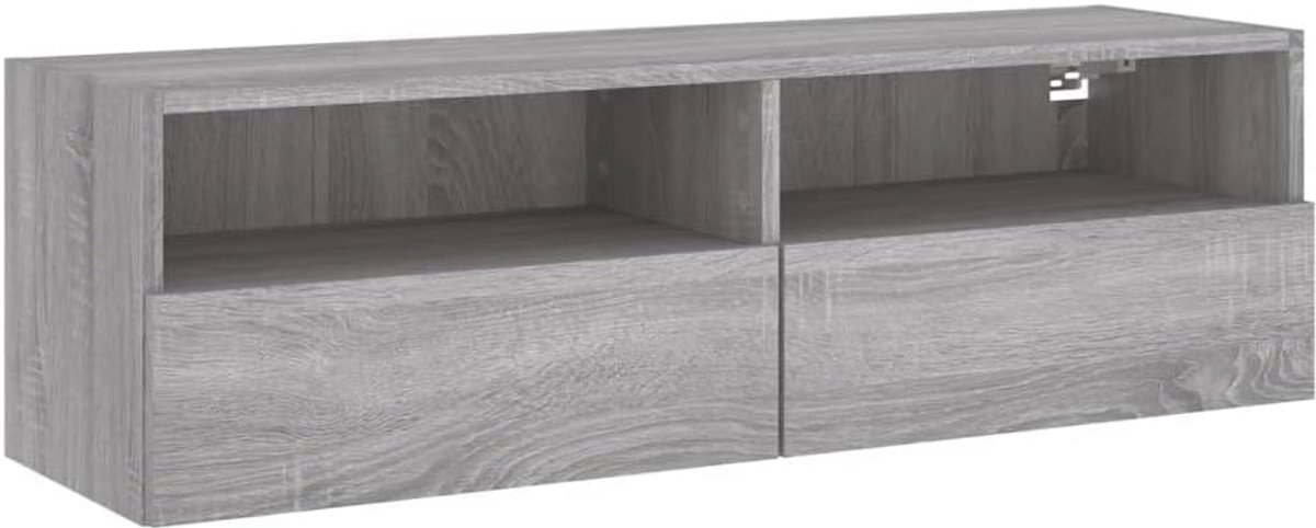 Wandkast TV Meubel Dressoir Hout Grijs Sonoma Opslag (9101107944912)