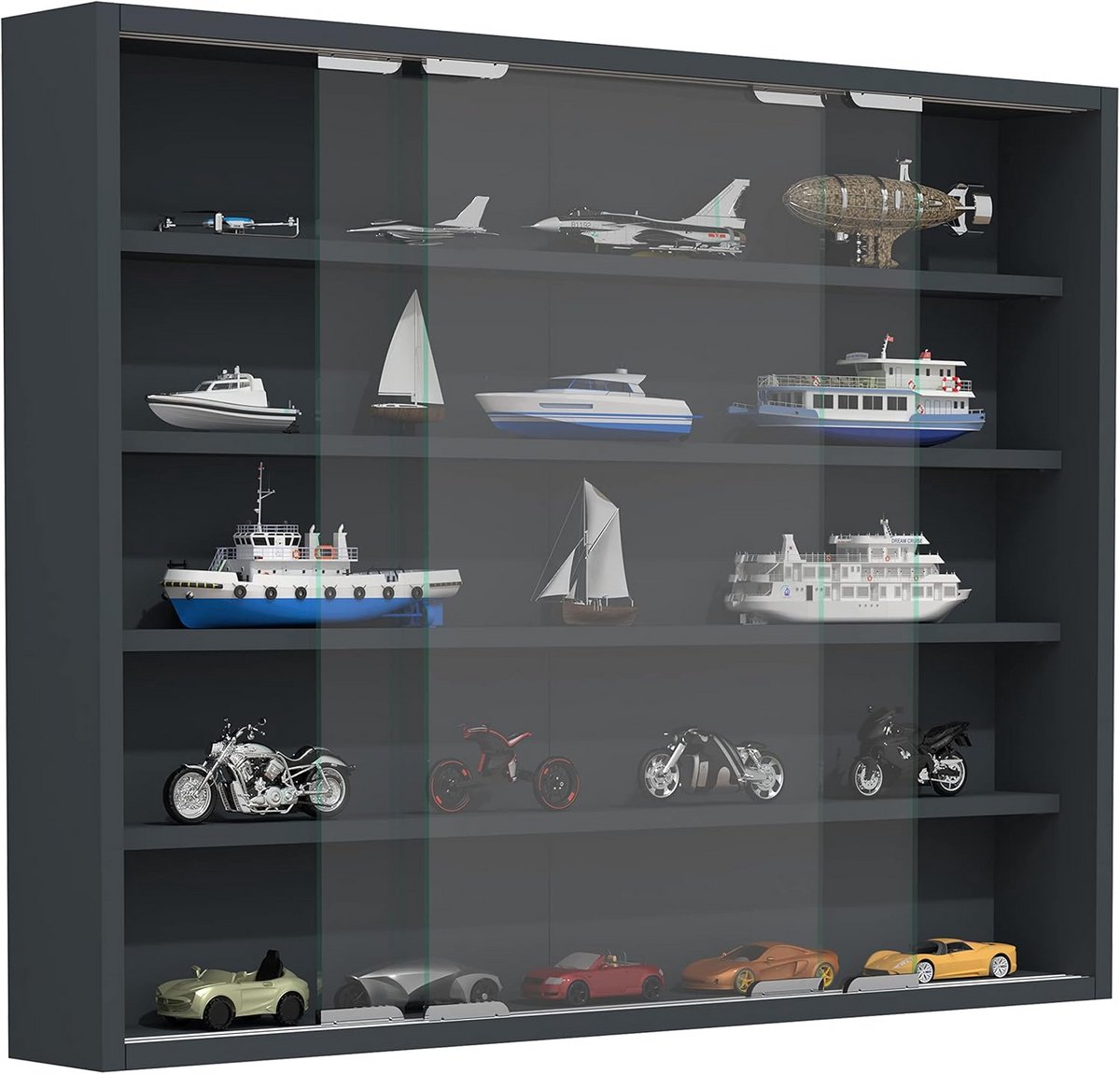 Wandvitrine Glas Hangkast met ESG Veiligheidsglas Modern (9101096948700)