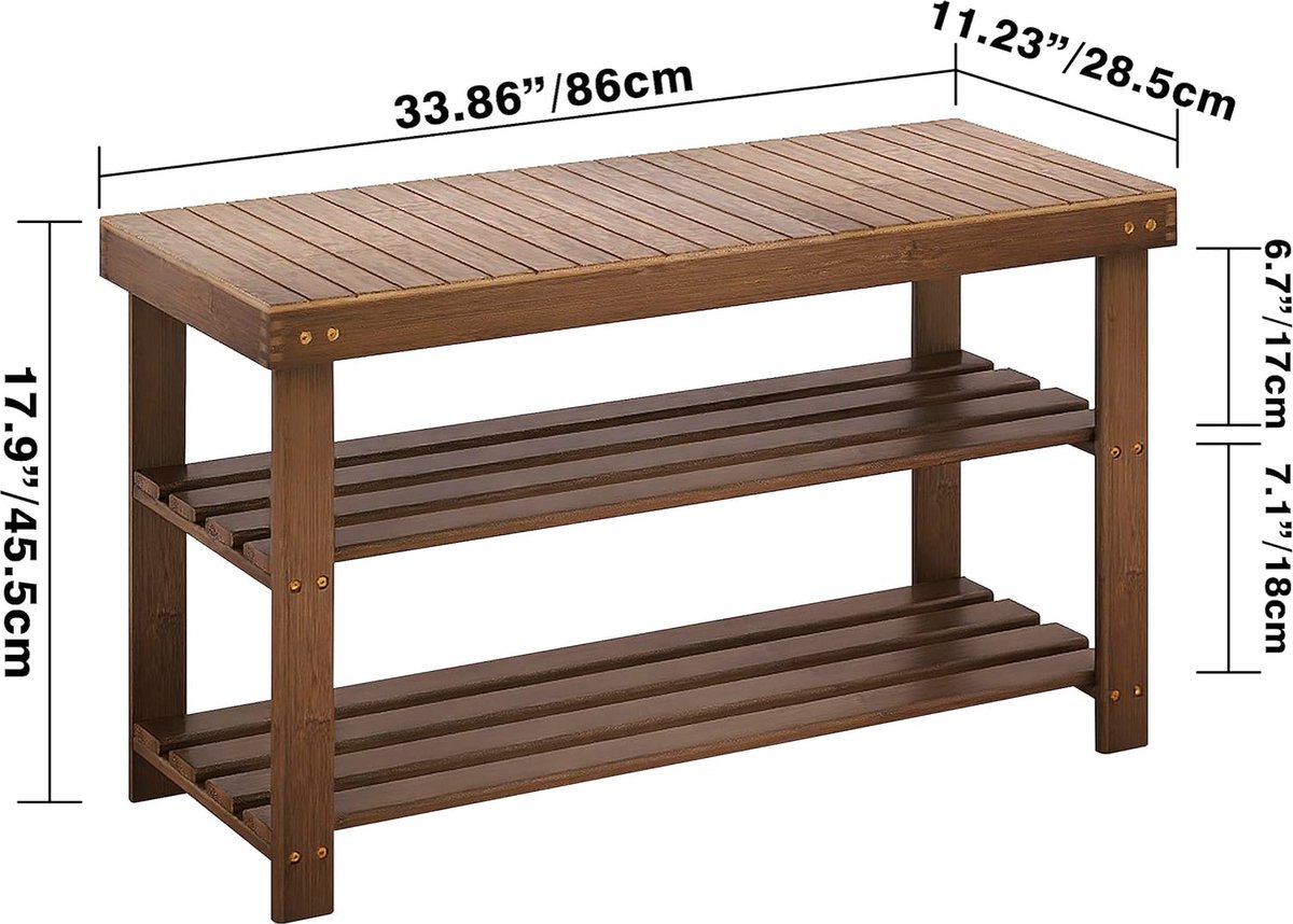 schoenenrek - planken, schoenenstandaard, hoog / schoenenorganizer ruimtebesparend, multifunctioneel,33.86 x 11.23 x 17.9 inches (8785292247624)