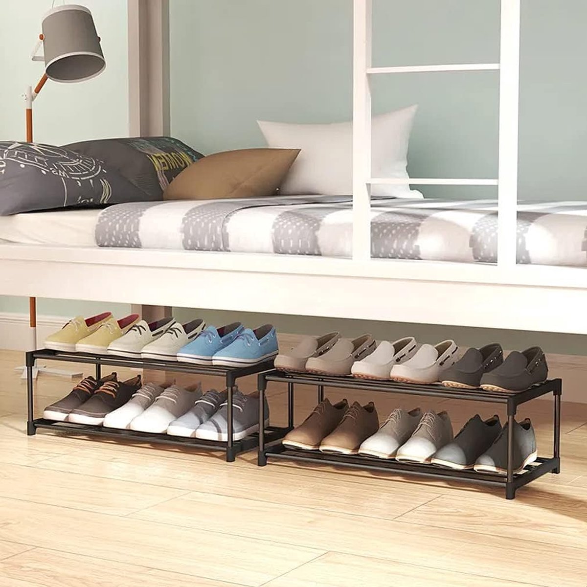 schoenenrek - planken, schoenenstandaard, hoog / schoenenorganizer ruimtebesparend, multifunctioneel,60D x 28W x 18H centimeter (8785292247327)