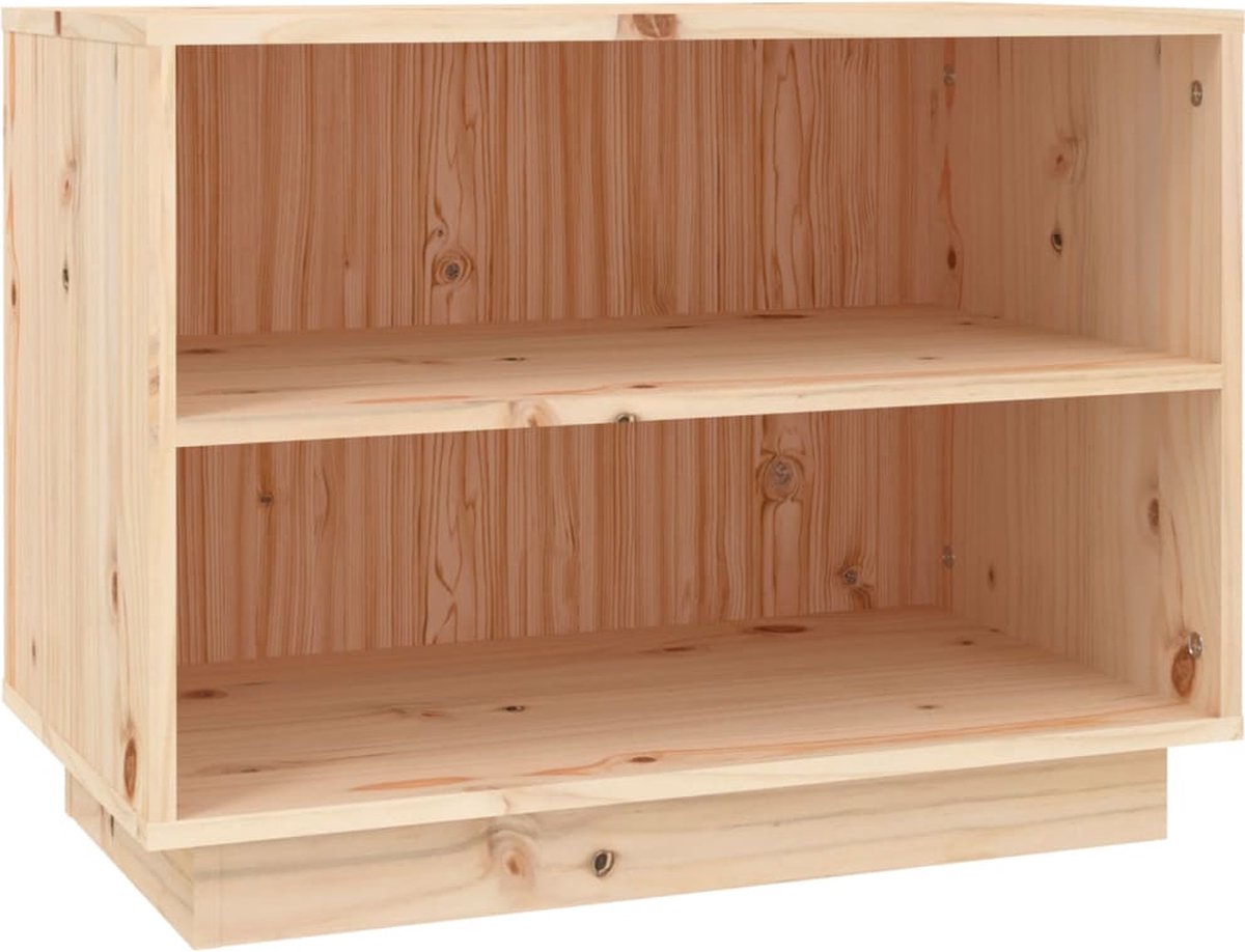vidaXL Schoenenkast - Massief Grenenhout - 60x34x45 cm Houten Schoenenkast - Schoenenkast Grenenhout - Schoenenkast Bruin - Kleine Schoenenkast - Schoenenkast Met Lade (8212222137316)